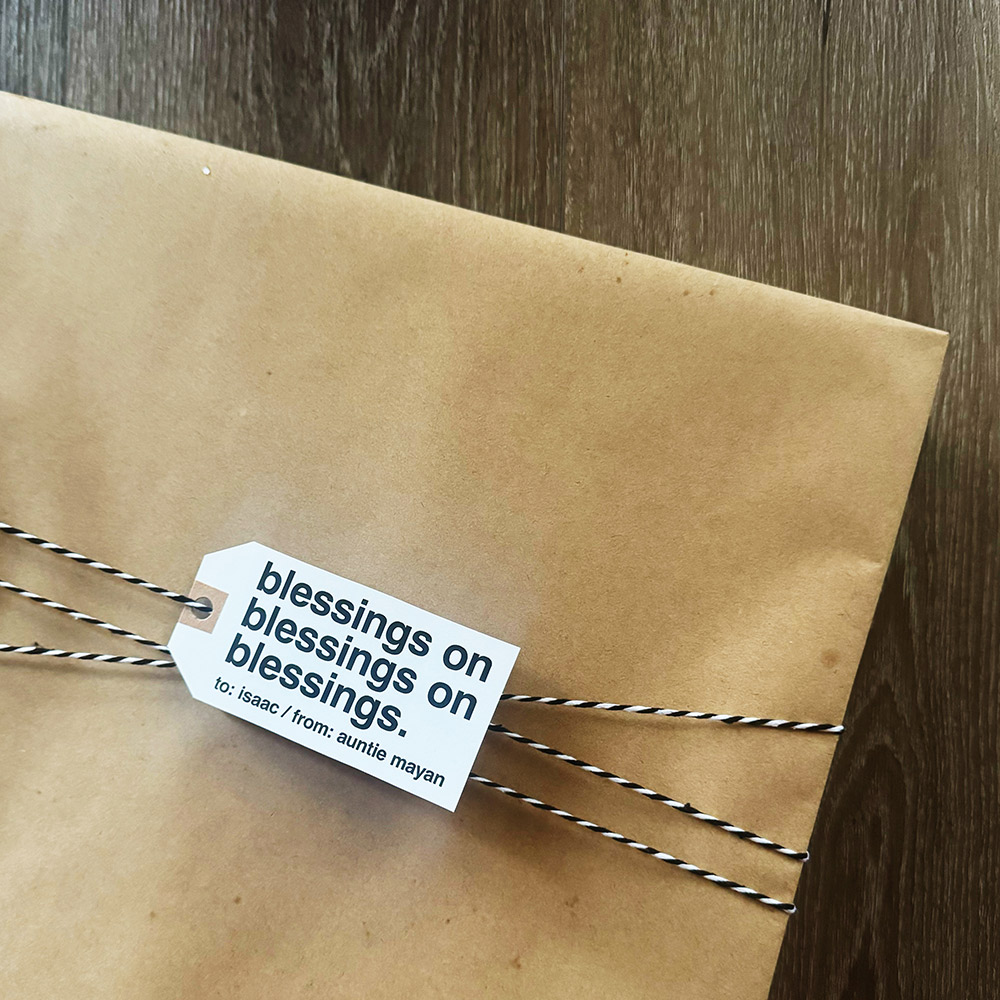 baptism christening dedication gift tag