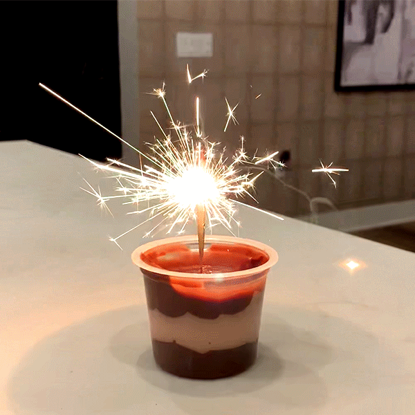 sparklers in pudding