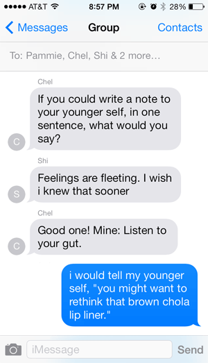 chat note to younger self