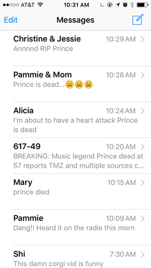 prince text