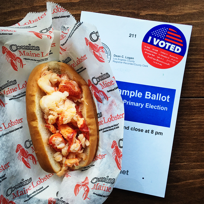 cousins maine lobster - i voted
