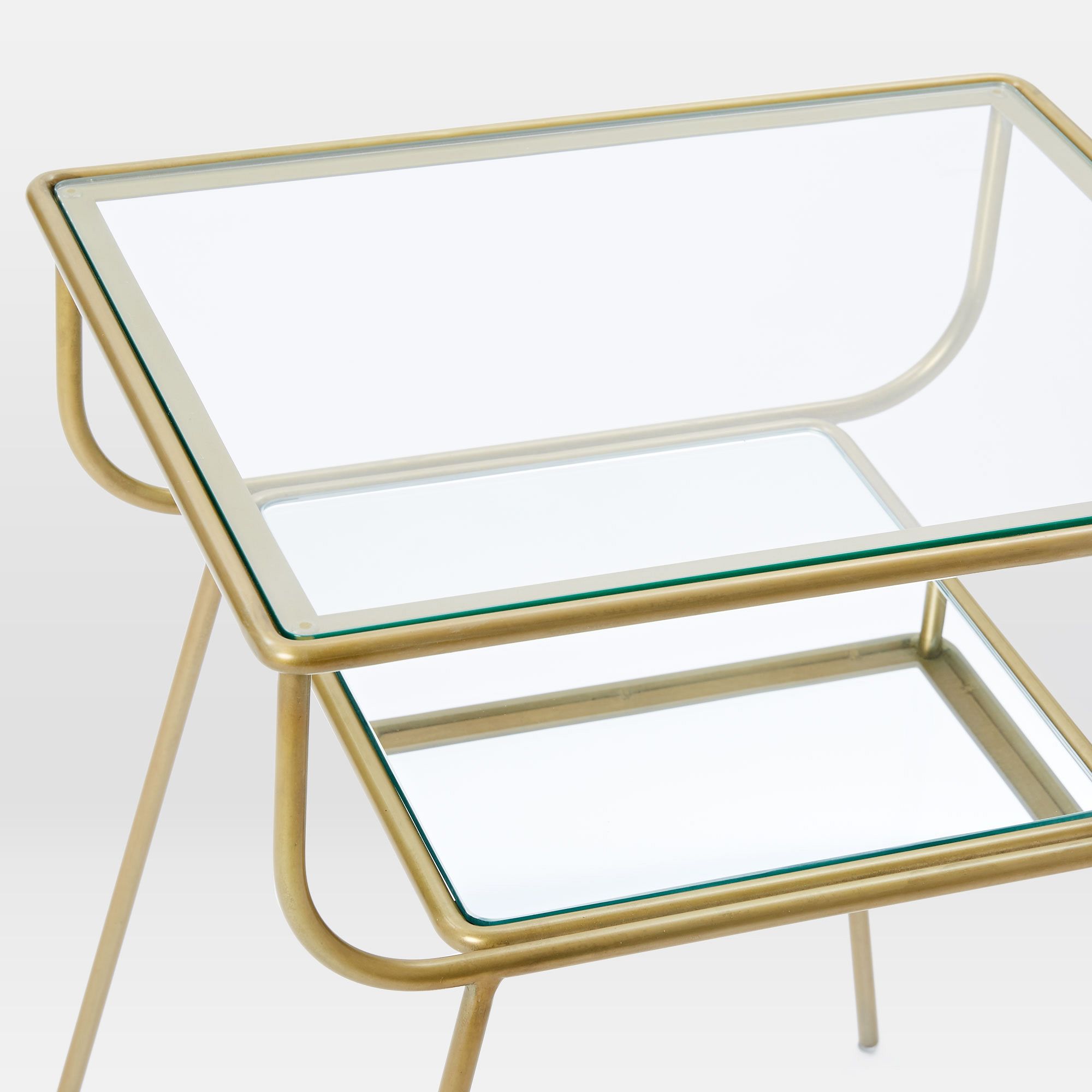 West Elm curved terrace nightstand