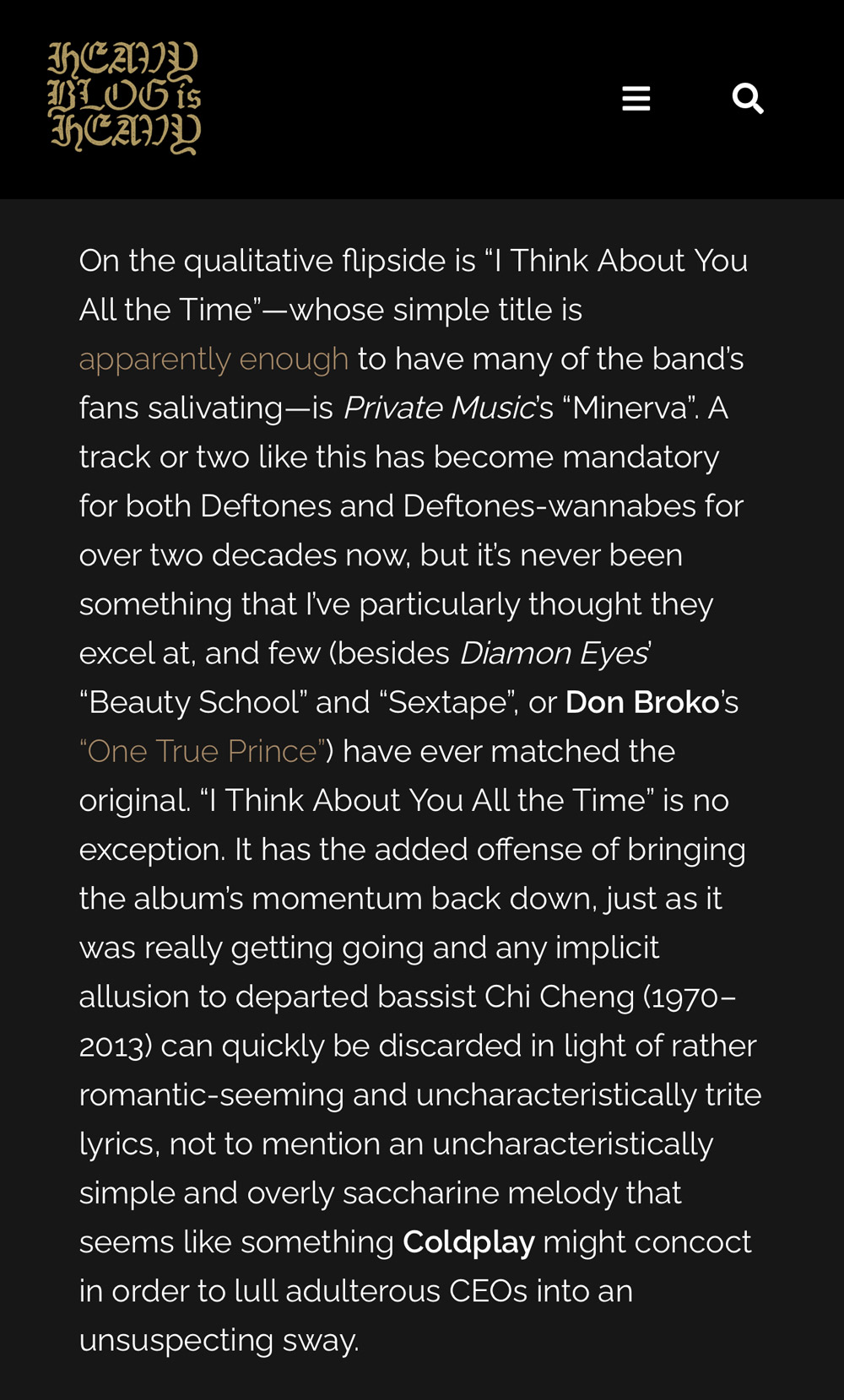 deftones private music review