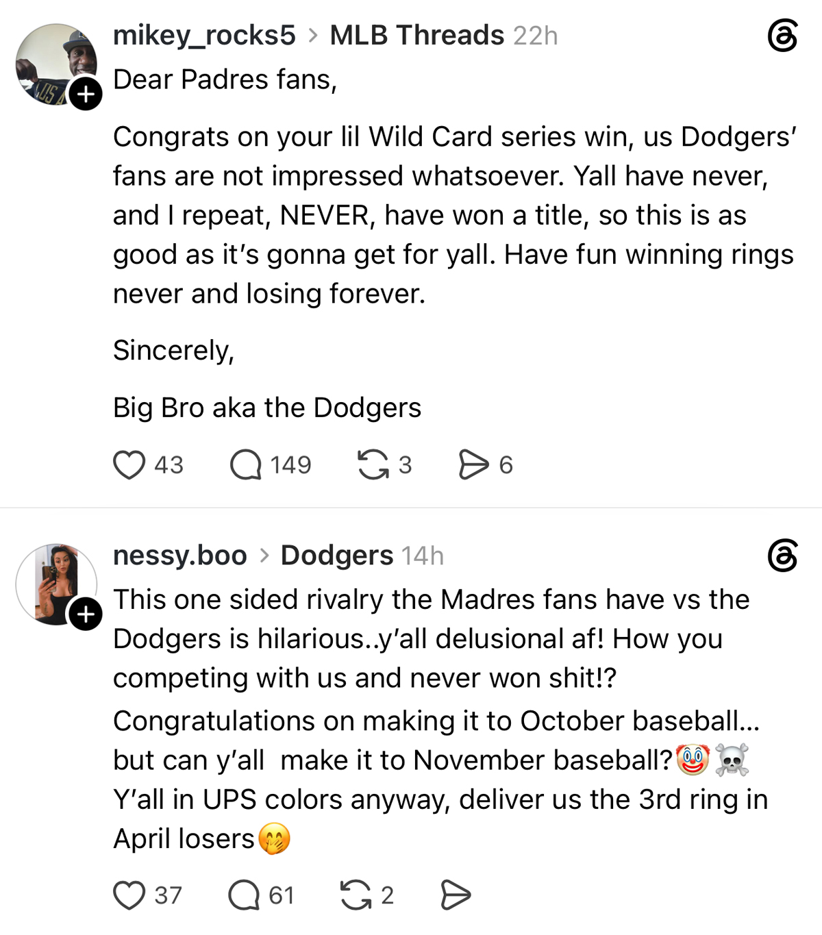 dodgers threads