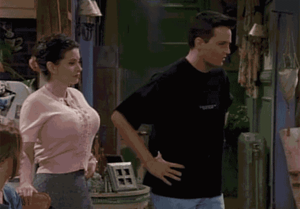 Image result for monica friends boob gif