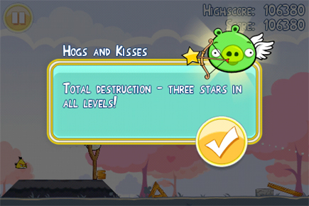 angry birds hogs and kisses total destruction