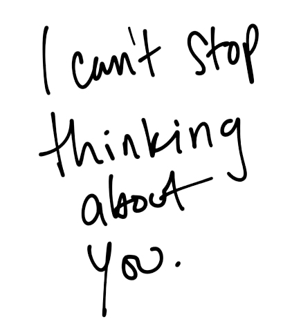 i can't stop thinking about you