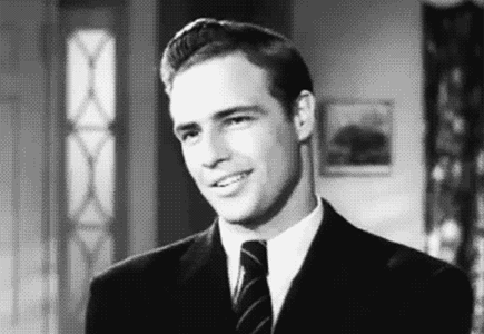 marlon brando - rebel without a cause screen test - rolling eyes - gif