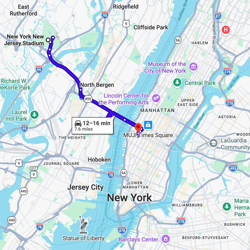 metlife stadium to manhattan