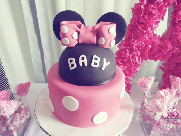 minnie mouse baby shower pink dessert table kids birthday party disney