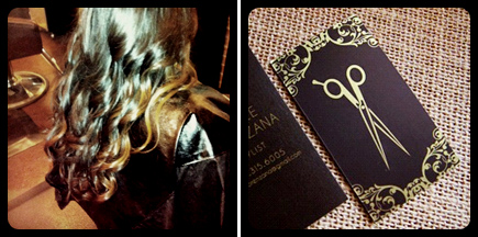 ombre hair stylist business card