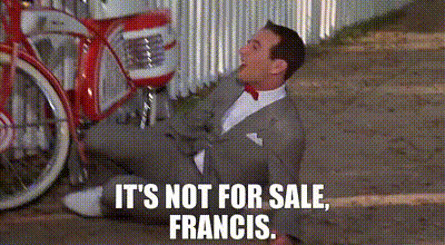 pee-wee herman - it's not for sale francis