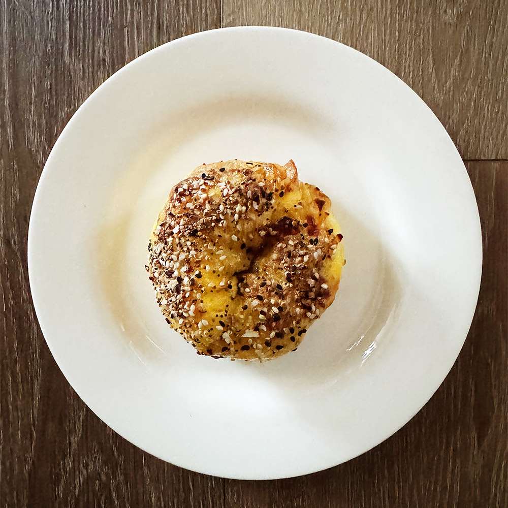 rice paper bagel bacon egg cheese