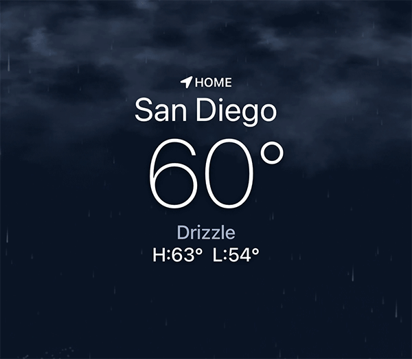 san diego rain