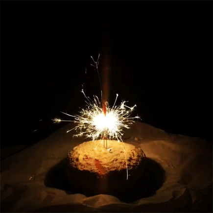 sparklers in donut