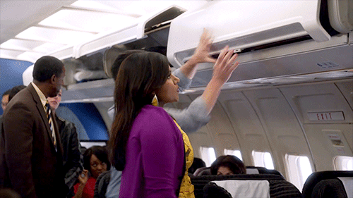 the mindy project - santa fe - luggage gif
