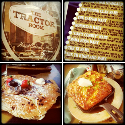 weekend brunch at the tractor room