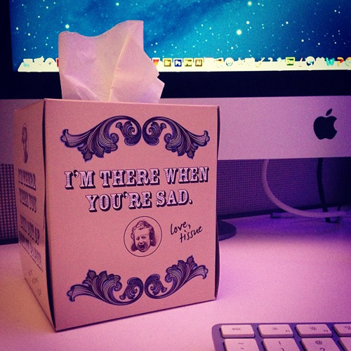 i'm there when you're sad - trader joe's tissue