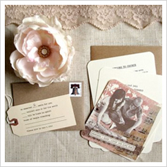 vintage wedding invite