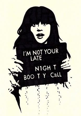 zooey is not your late night booty call